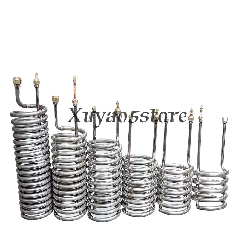 Pure Titanium Tube Evaporator for Seafood Fish Tank Titanium Straight Tube Heat Exchanger Seafood Cooler 1HP 1.5HP 2Hp  2.5Hp