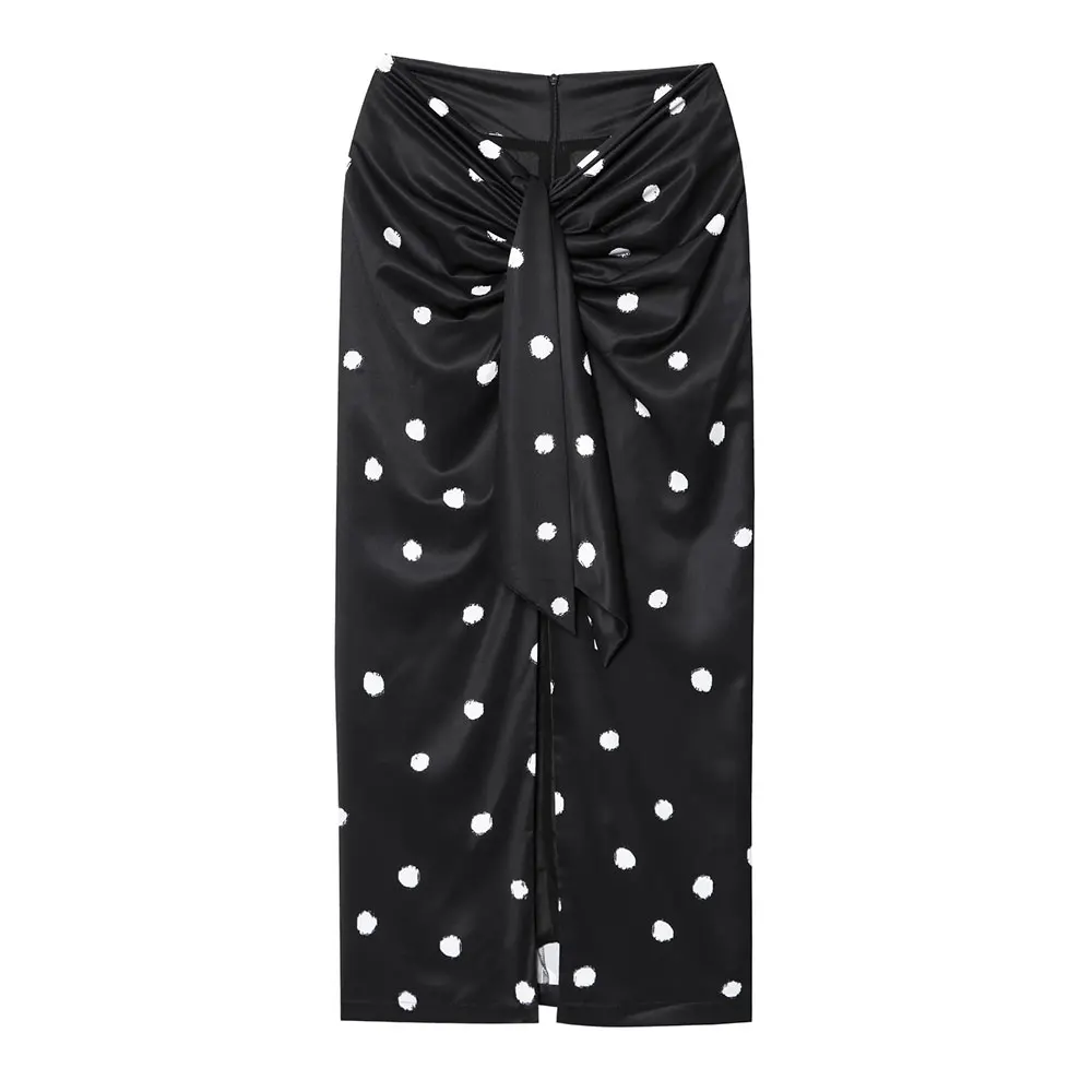 

European And American Style Casual Polka Dot Midi Skirt Versatile Series Popular Design by Women's Fashion