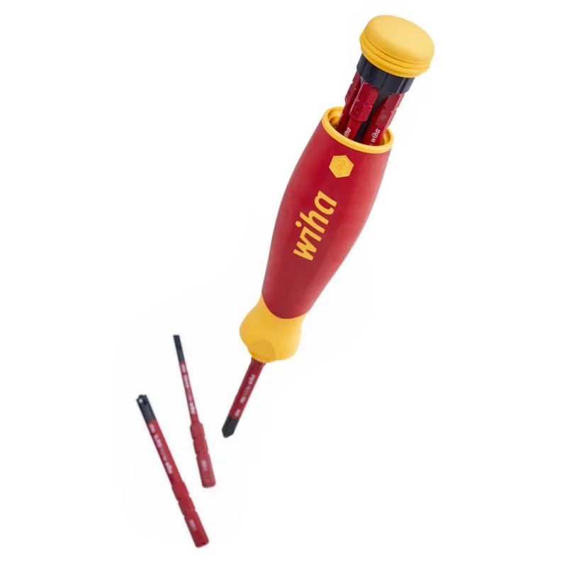 Импортный немецкий набор отверток с изоляцией со сменной головкой Wiha 4 в 1 45296