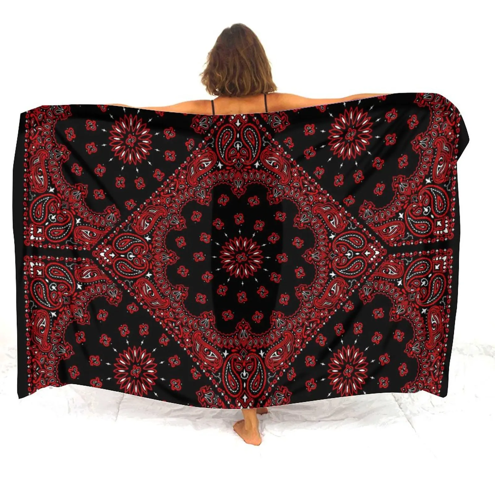 Bandana Delantales de playa personalizables Tela liviana con patrones personalizables Diseños de estilo hawaiano Un imprescindible para las vacaciones