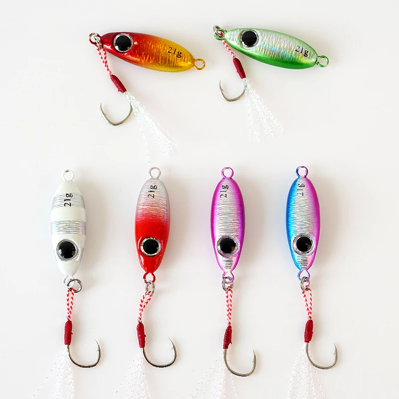 Micro Metal Jig Fishing Lures 5.5g/7.5g/10g/14g/17g/21g Shore Casting Jigging Spoon Saltwater Artificial Bait Fishing Tools