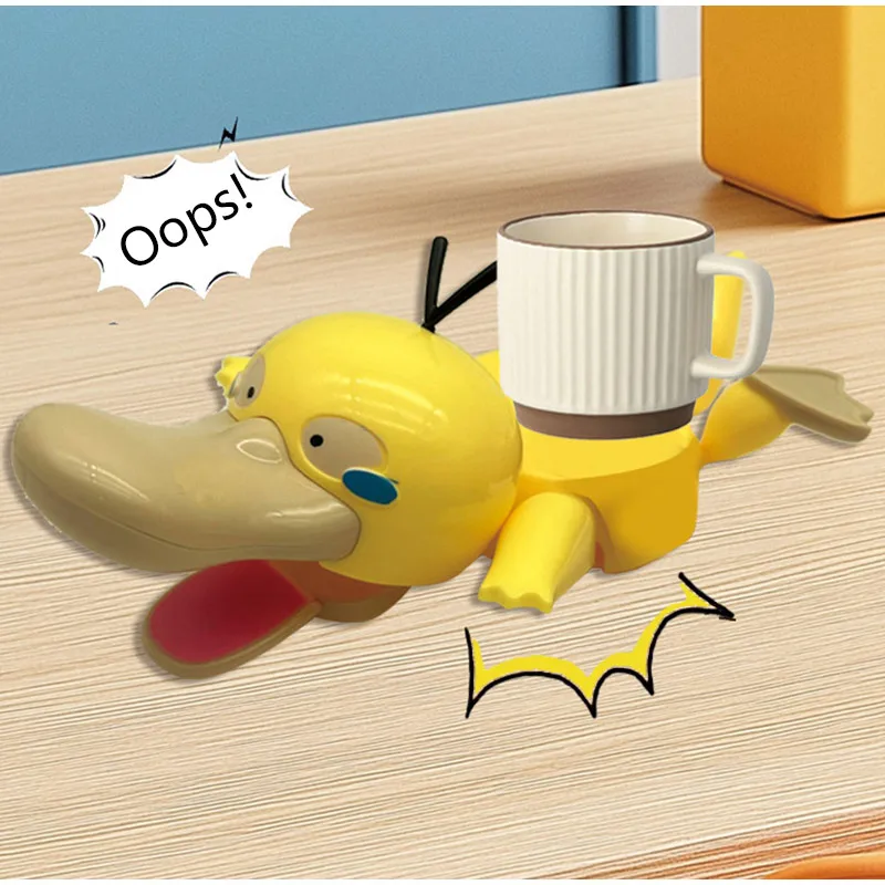 ثلاثية الأبعاد قاعدة أكواب البط Panicking بطة معزول كوستر الضغط على المراقب لطيف روح الدعابة الضغط سطح المكتب زخرفة الديكور