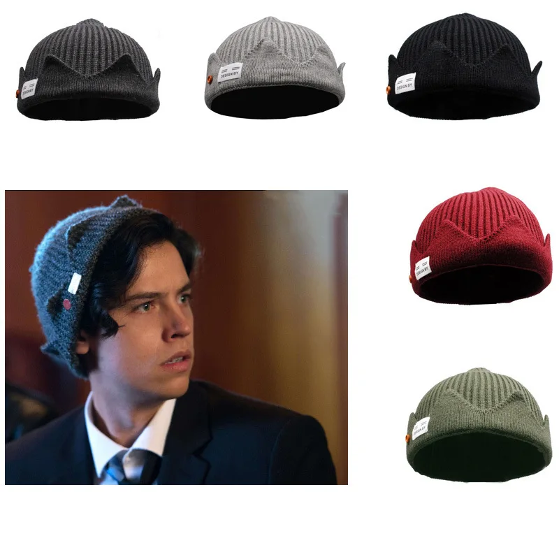 Topi Cosplay Film Riverdale Topi Mahkota Jushead Jones Topi Rajut Hangat Wanita Pria Topi Kacang Musim Gugur dan Musim Dingin