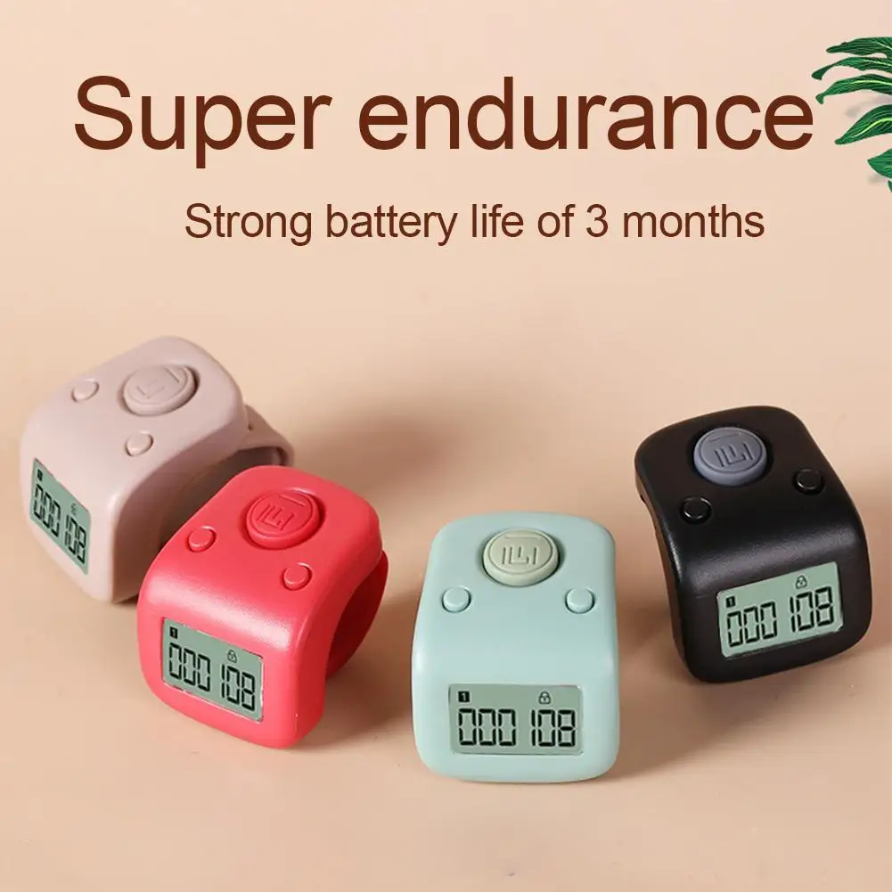 Mini Finger Counter Ring Rechargeable Waterproof Handheld Clicker Multi-Channel Tally Counter for Prayer Knitting Sports