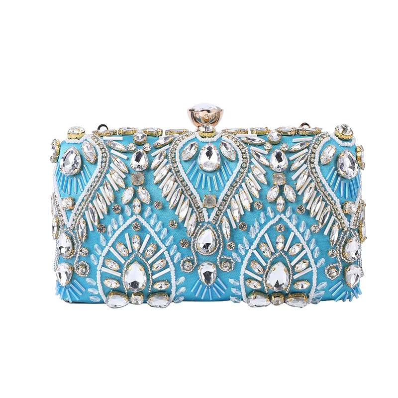 Fashionable design chain mini luxury evening bags High Quality Diamond Purses Handbags Ladies Party Wedding Bags For Females