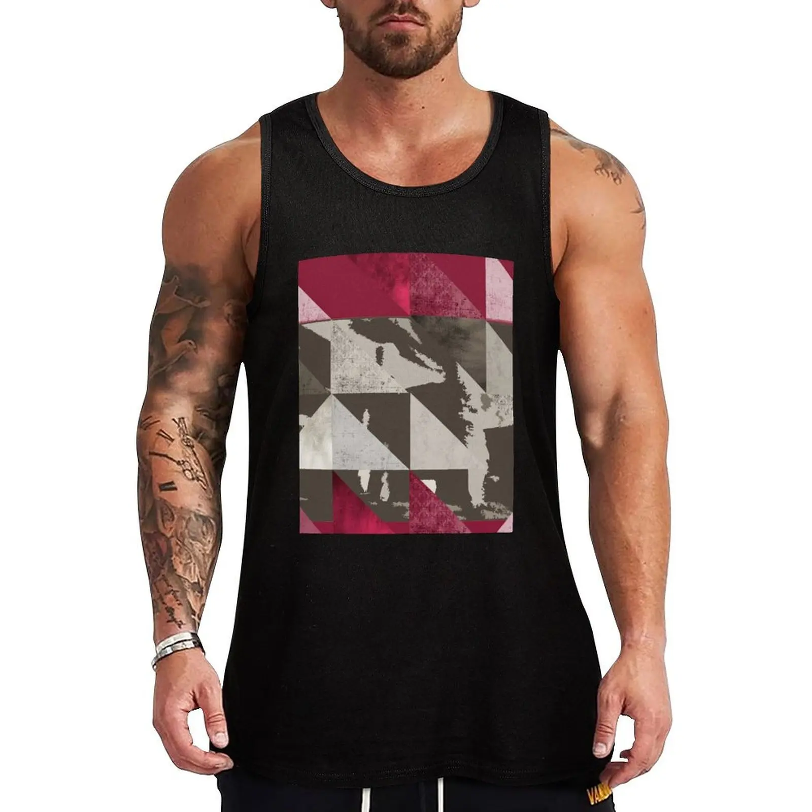 

u2 unforgettable fire - triangles Tank Top sports t-shirts for men muscle t-shirt vest for men