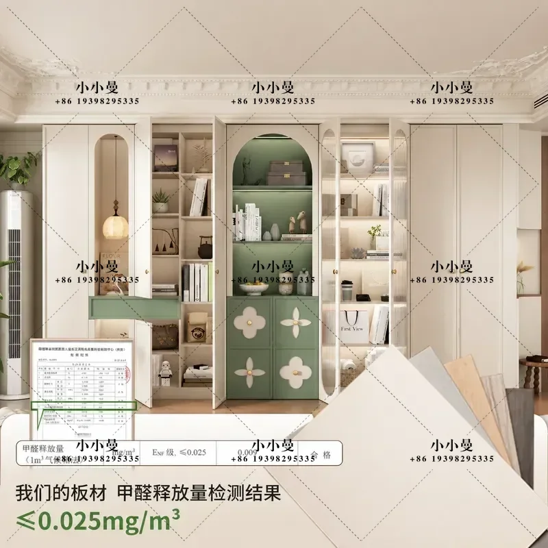 Custom Bookcase Display Cabinet with Glass Door Dustproof Floor Standing Multi Functional Storage Unit for Study Room