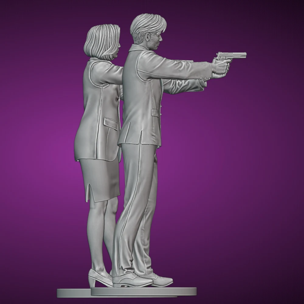 1/24/16/18/12 وكيل مكتب التحقيقات الفيدرالي تمثال راتنج لعبة غير مصبوغ GK دمية المفكك ثلاثية الأبعاد طباعة الجمعية مصغرة تخفيض تمثال لعبة