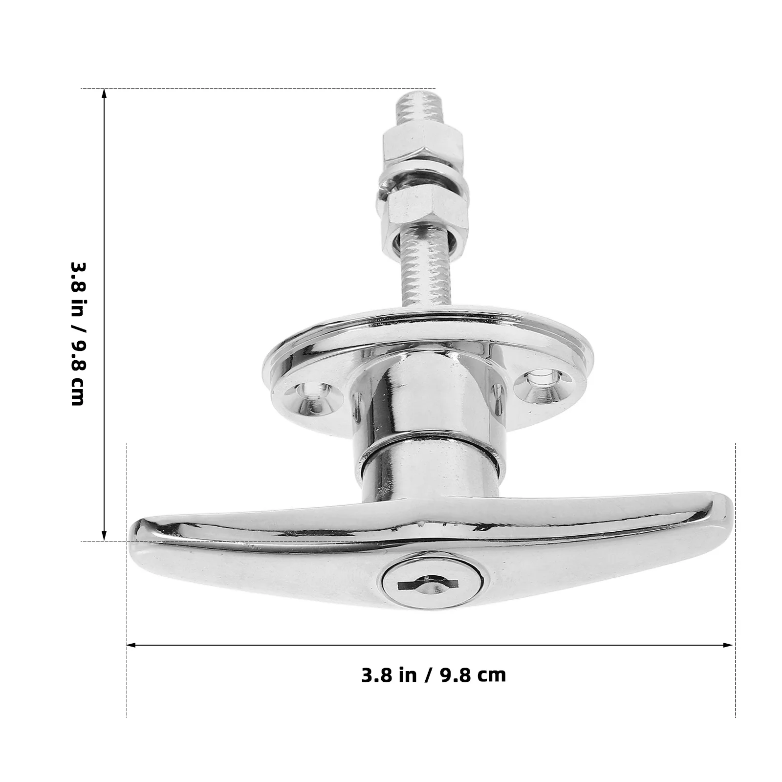 Sliding Door Lock with Keys Garage Door Handles T Handle Lock Set for Wood Barn Gates Locking Security Replacement