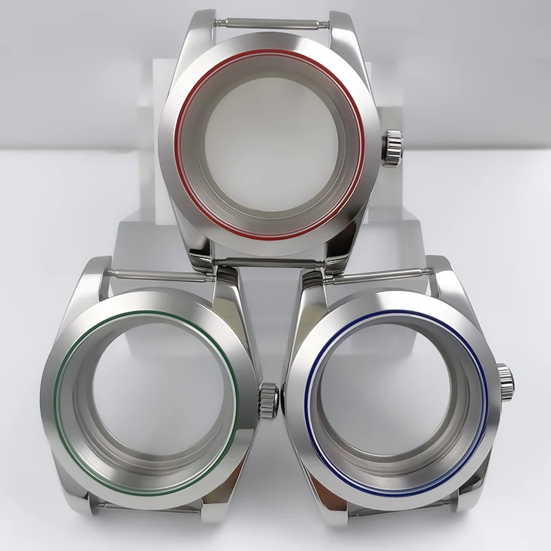 NH35 Case Lighting Color Gasket Flat Bezel Stainless Steel OYS Bracelet Sapphire Glass Mod Parts NH35 NH36 Movement Watch Case