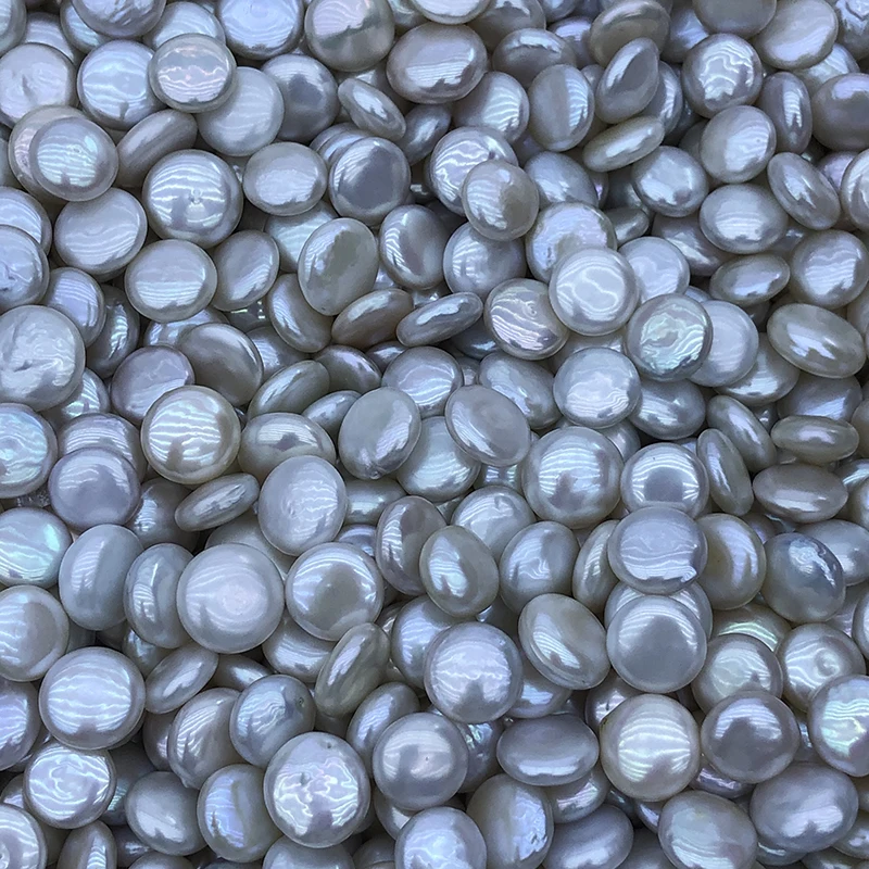 

wholesale natural freshwater coin pearl,high luster 13-14mm white colors