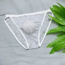 Accessories Briefs Transparent Breathable Comfortable Erotic Knicker Lace Lingerie Male Man Mesh Panties Seamless