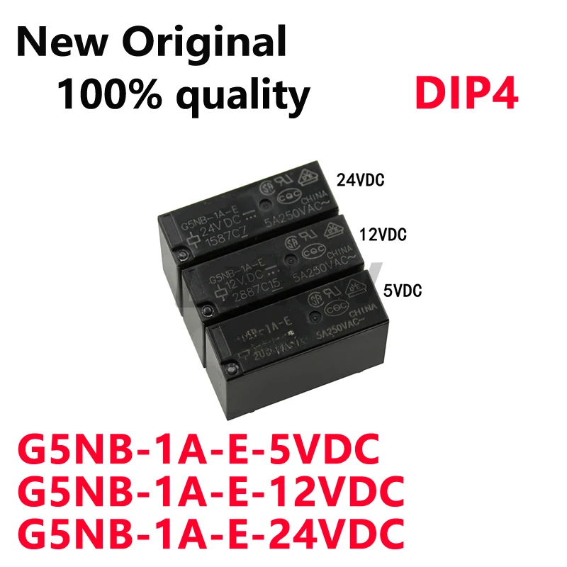 5/PCS New G5NB-1A-E-5VDC G5NB-1A-E-12VDC G5NB-1A-E-24VDC A set of normally open 4-pin original authentic power relays In Stock