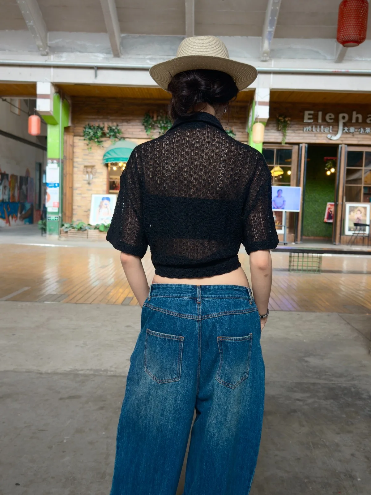 New Arrival Japanese Retro Washed Loose Wide Leg Balloon Denim Long Pants for Men Jeans