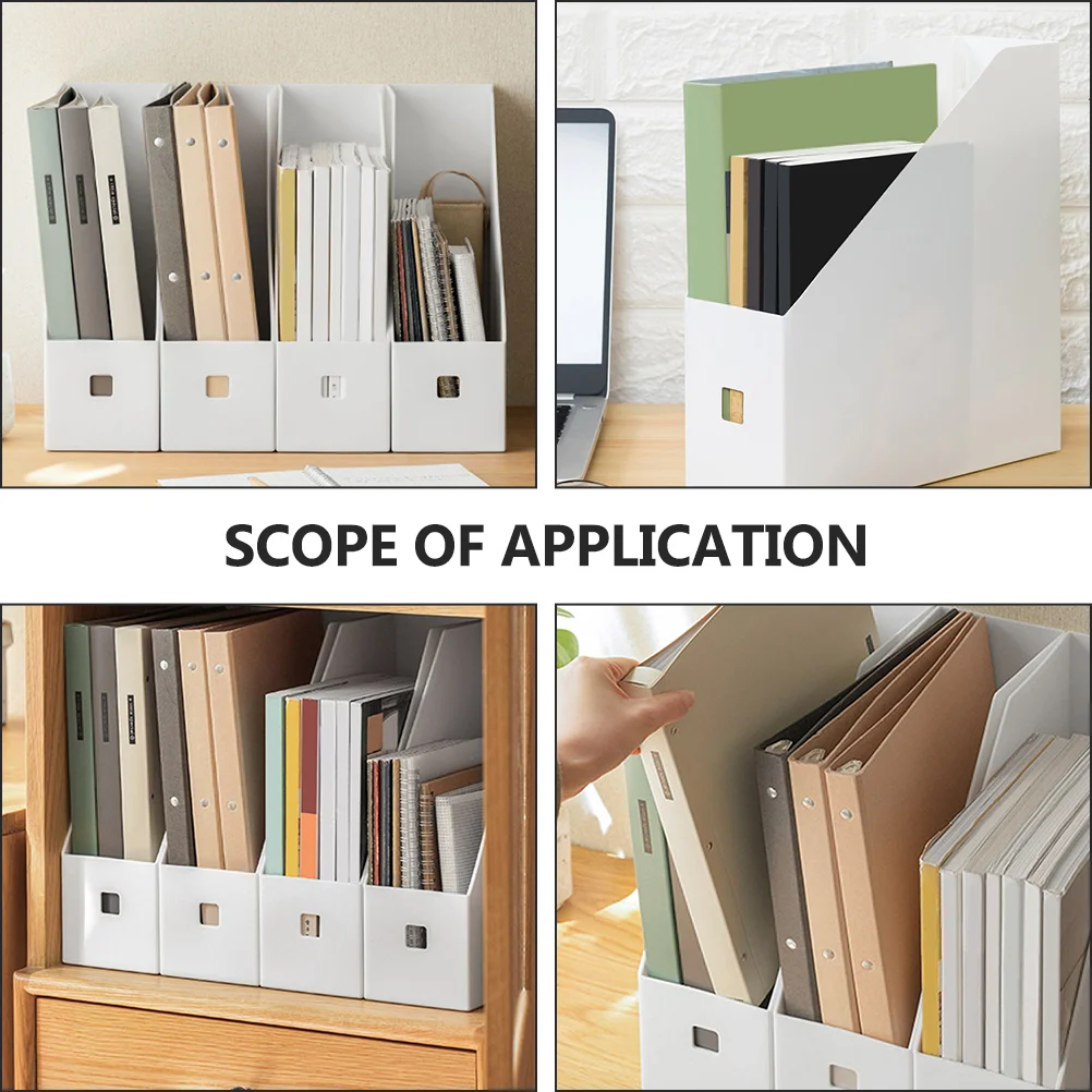 Imagem -03 - Multipurpose Plastic File Storage Rack Organizador de Revista Livros Titular Office File Storage Box Casa Documento Pcs