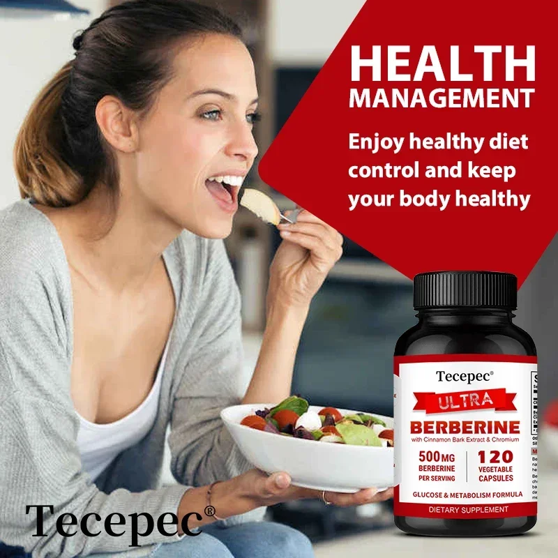 Berberine with Cinnamon Bark Extract and Chromium - 500 Mg, Detoxification, Heart, Cardiovascular, Immune Health, Metabolism