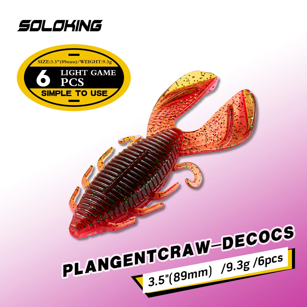 Soloking Señuelo de vinilo UV 8,9 cm – Cebo elástico para lubina y lucio