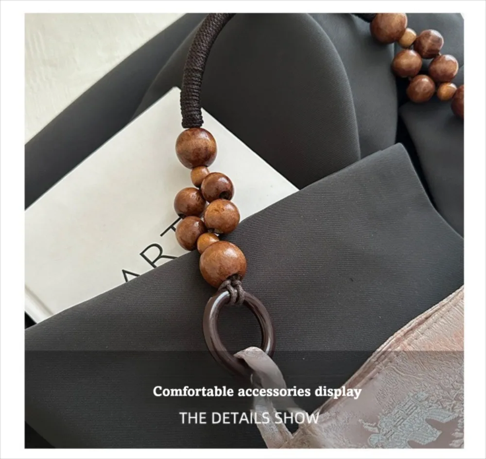 Bestickte Umhängetasche ​ Hasp Nähgarn Handwerk ​ ​ Ethnische Musterstickerei ​ ​ Handtasche im Nationalstil ​ Handtaschen mit Obergriff – Detail 3