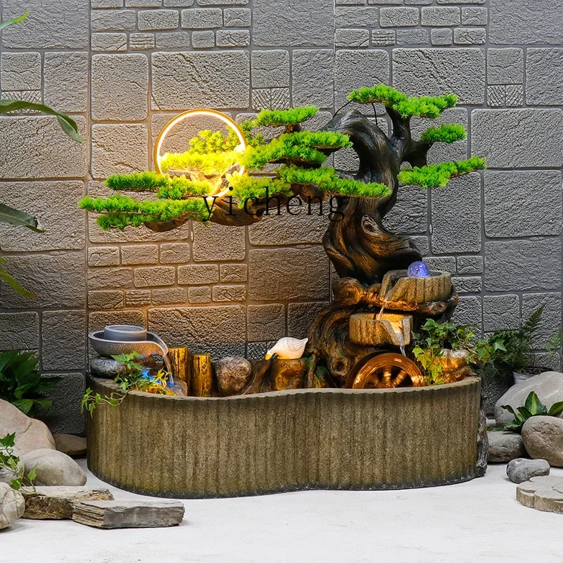 XL outdoor pastoral landscape fish pond flowing water ornament courtyard balcony garden decoration