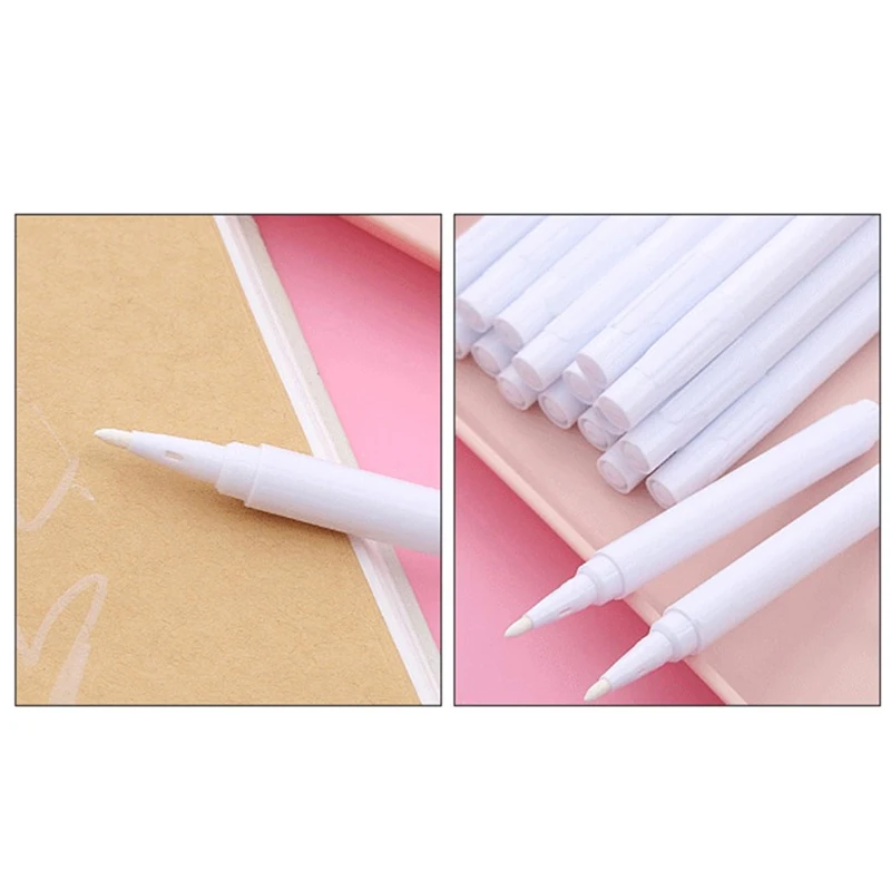 5pcs White Liquid Chalk Marker Pen Used on Glass Windows Chalkboard Erasable Art Supplies for Artist