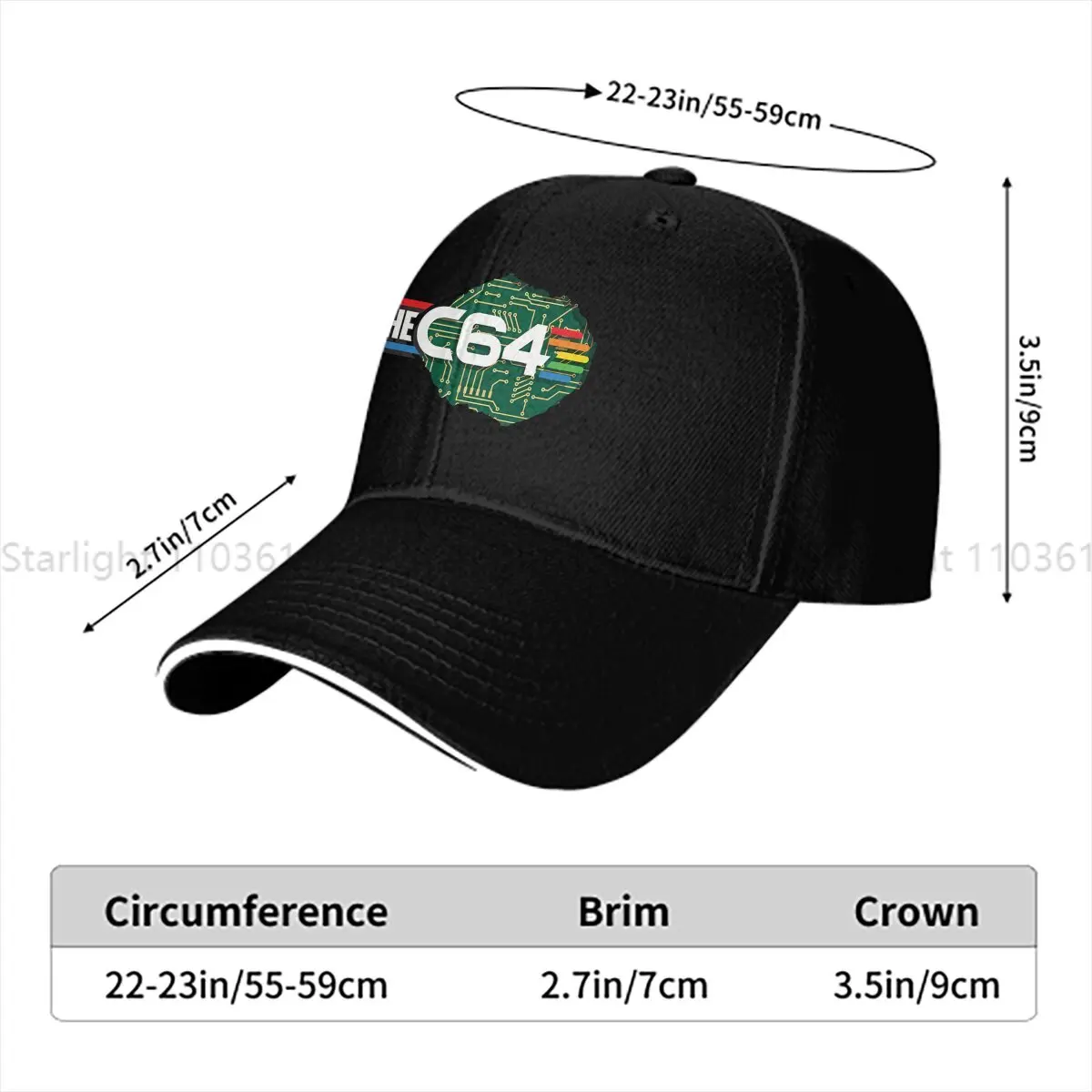 Washed Men's Baseball Cap THEC64 Chip Trucker Snapback Caps Dad Hat Commodore C64 Golf Hats