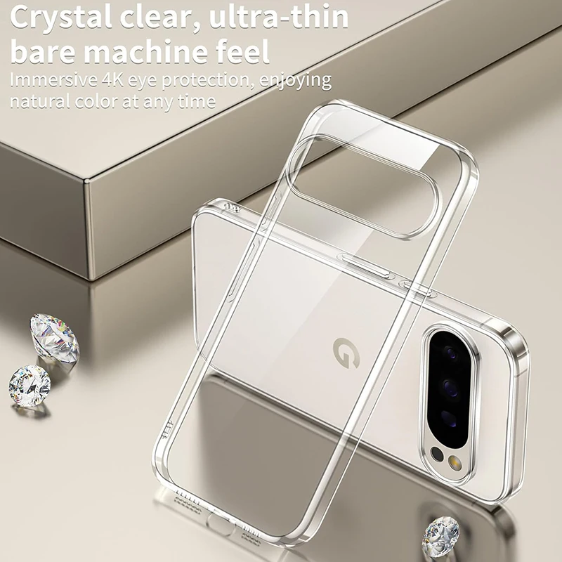 Ultra-Thin Silicone Soft Clear Case For Google Pixel 9 9A 8 8A 7 7A 6 6A 5 5A Pro 5G Cover Transparent Shockproof Shell Fundas