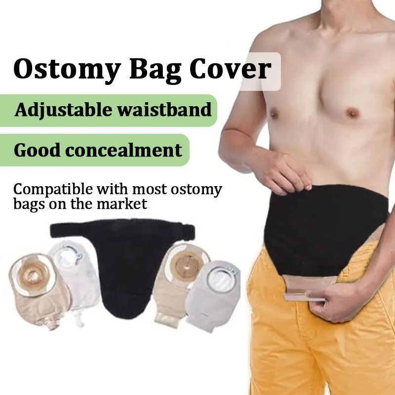 Ostomy Bag Cover Waist Fixed Hanging Colostomy Bag Supply Washable Reusable Universal Ostomy Pouch Covers Stoma Care Accessories