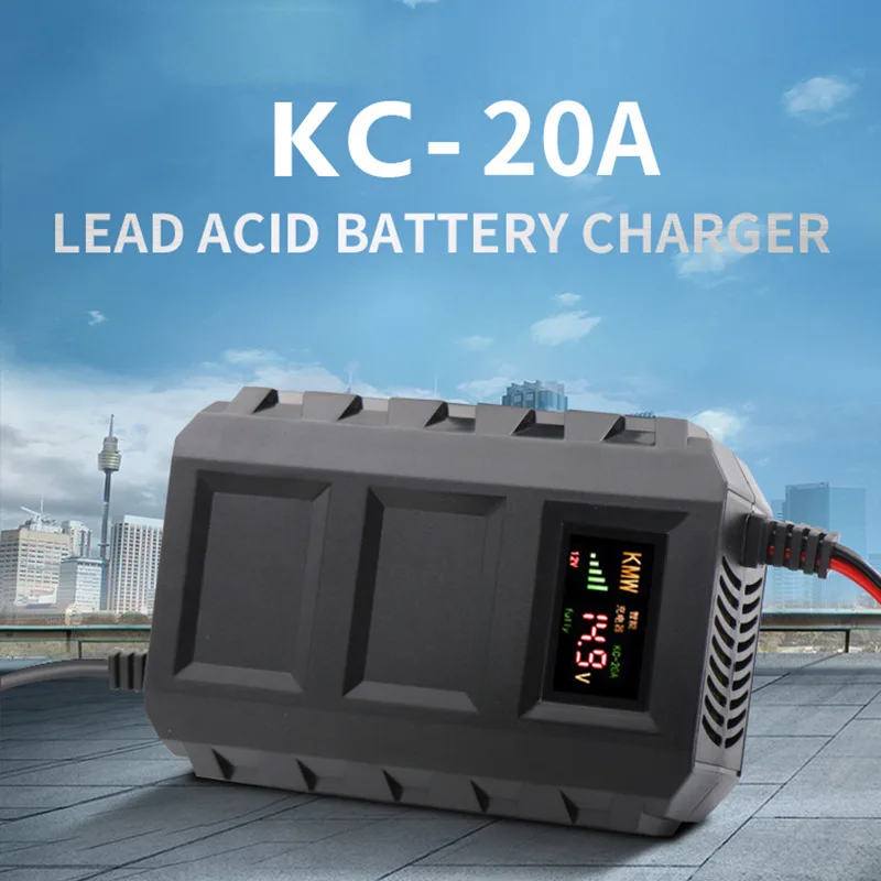 XOJOX 12V LiFePO4 Charger Lithium Iron Phosphate Battery Charger 14.6V Four-String Cell 3.2V Lithium Iron Charge KC-20a