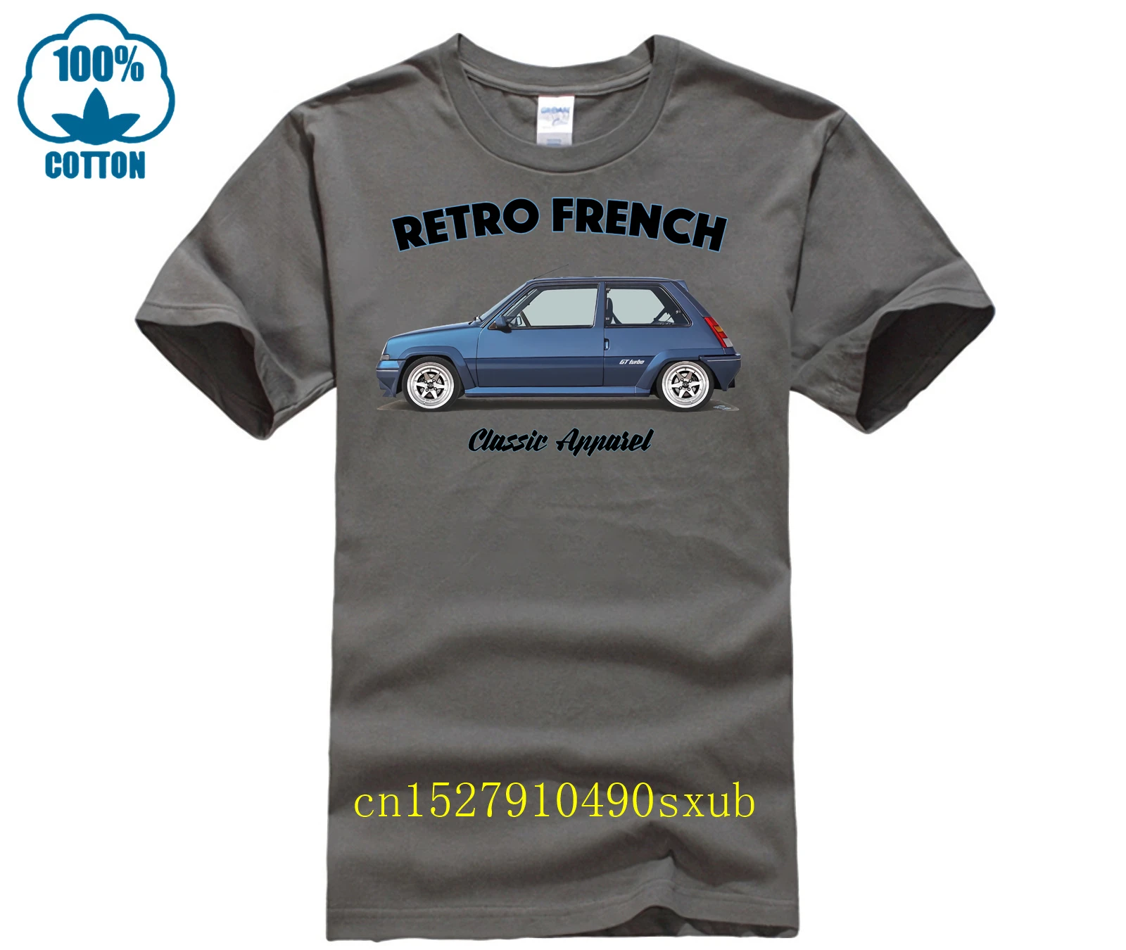 2024 Hot selling Super Fashion Renault 5 GT Turbo T-shirt. French retro. Automotive Classic Custom T-shirt