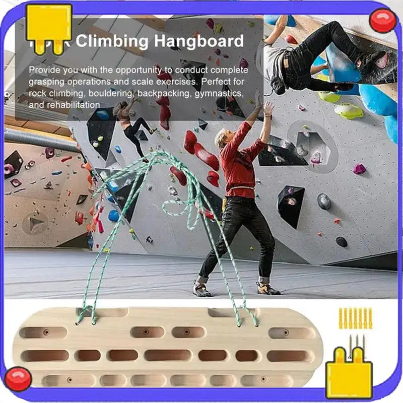 

Climbing Fingerboard Strength Rock Board Portable Pull-Up Rock Climbing Hangboard Grip Strengthener Forearm Exerciser