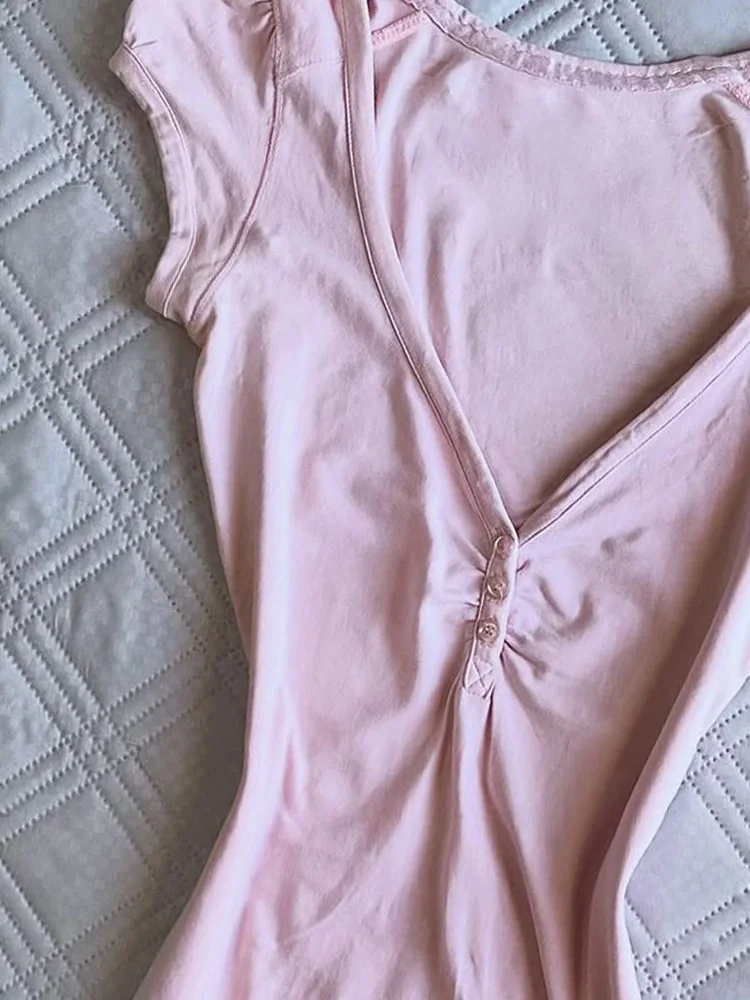 نهاية الأزهار الأصلية الرجعية فريدة من نوعها جميلة الوردي ort Sve تي شيرت التخسيس الخصر تصميم الصيف عارضة Sle القطن مزيج أعلى #4