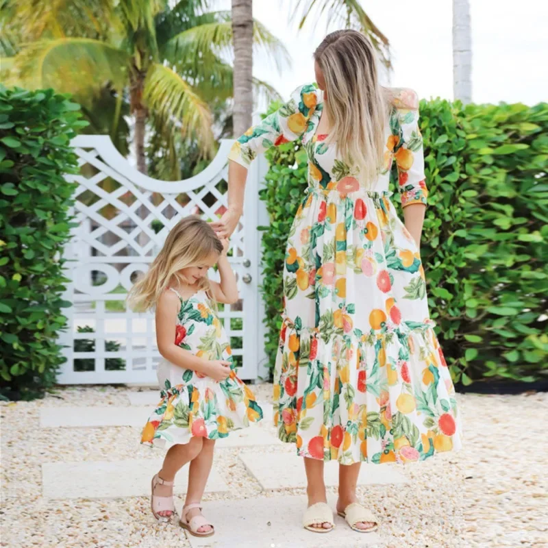 

Mother Daughter Matching Outfits Beach Vacation Holiday Look Family Matching Clothes Mother's Day Gift Birthday Party Dress