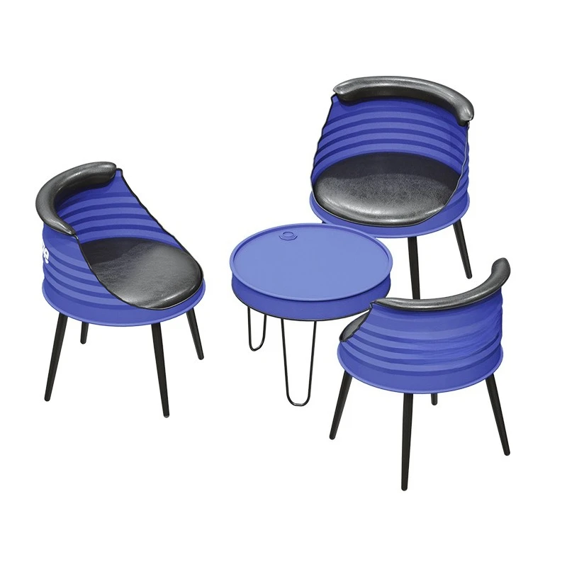 

Wrought iron sofa, booth, dessert shop, outdoor creative cafe, industrial style table and chairs