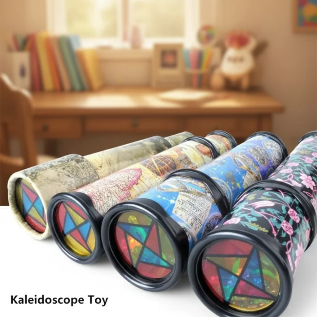 Kaleidoscope Toy for Kids Colorful Rotate Educational Toy Random Colors