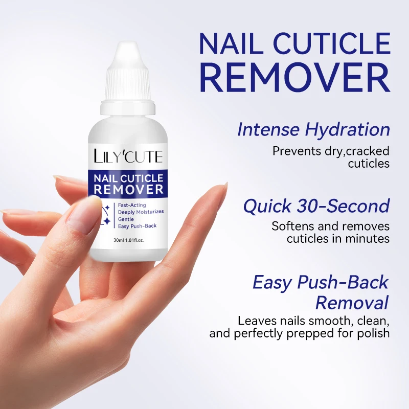 LILYCUTE 30ml dissolvant de cuticules Gel adoucissant rapide pour les ongles peau morte dissolvant doux soin de manucure outil de nettoyage de cuticules facile