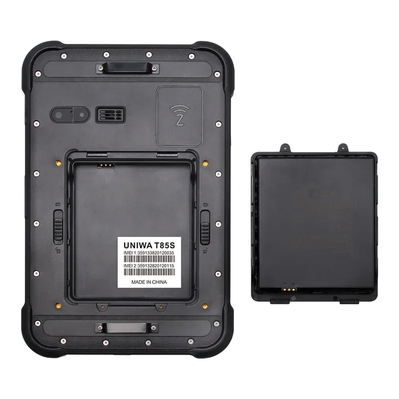 UNIWA T85S 8 Inch Kiosk Mode 4G Rugged Tablet PC 4GB+64GB IP67 MT6765 Helio P35 Android 12 2D 1000 Nits Screen Optional NFC GPS