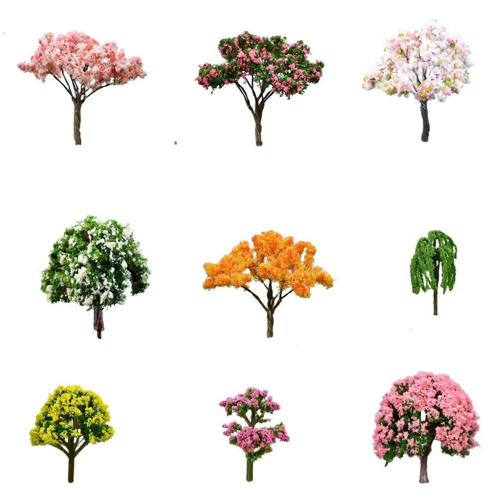 1/5 sztuk/zestaw Mini drzewo wróżka ogród miniatury mikro element dekoracji krajobrazu rzemiosło żywiczne Bonsai figurka ogród Terrarium akcesoria dostaw
