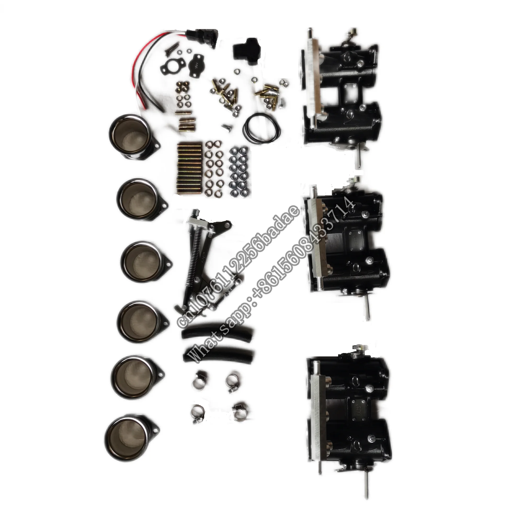 

FAJS NO TZ5-5-3-6 three 50DCOE throttle bodies conversion kit for In-line 6-cylinder engine and Carburetor top rod linkage