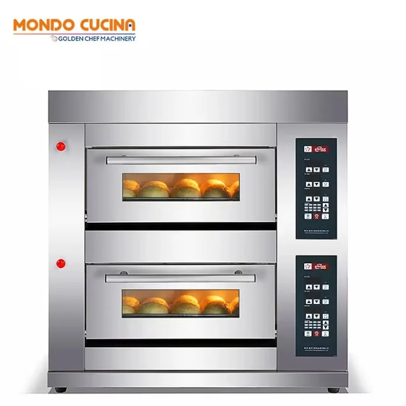 Commercial Bakery Baking Oven 2 Deck 4 Trays Gas Oven for Bakery Bread Pizza Bake Gas Oven Bakery Baking Equipment Prices