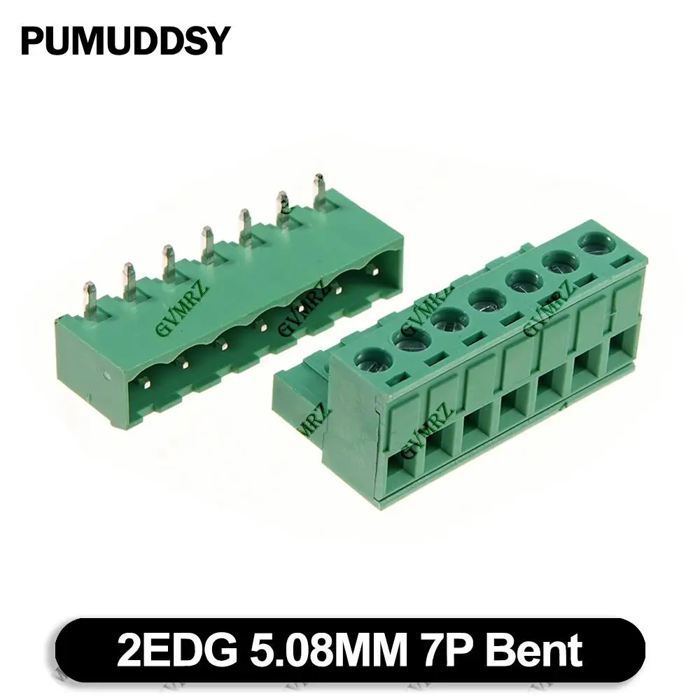 5Set/lot 7P 8P 9P 5P 6P KF2EDGK Terminal Block Male Female 5.08 mm Plug-in Seal PCB Connector 2EDG PCB 2P 3P 10P 12P 4P