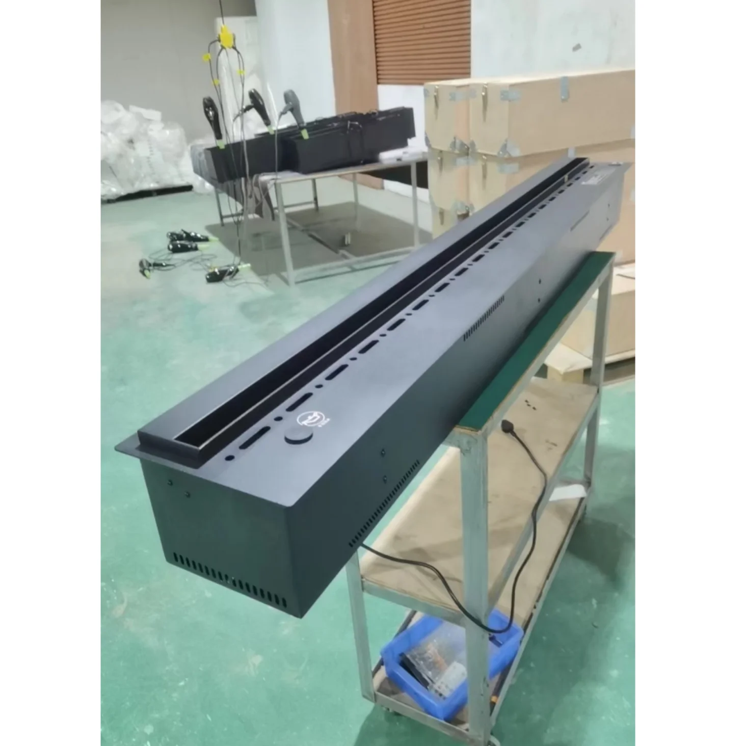 【ساخن】مدفأة كهربائية ثلاثية الأبعاد تأثير بخار الماء مثبتة على الحائط ثنائي اللغة (الفرنسية/الإنجليزية) للاستخدام المنزلي الداخلي/الخارجي Ap