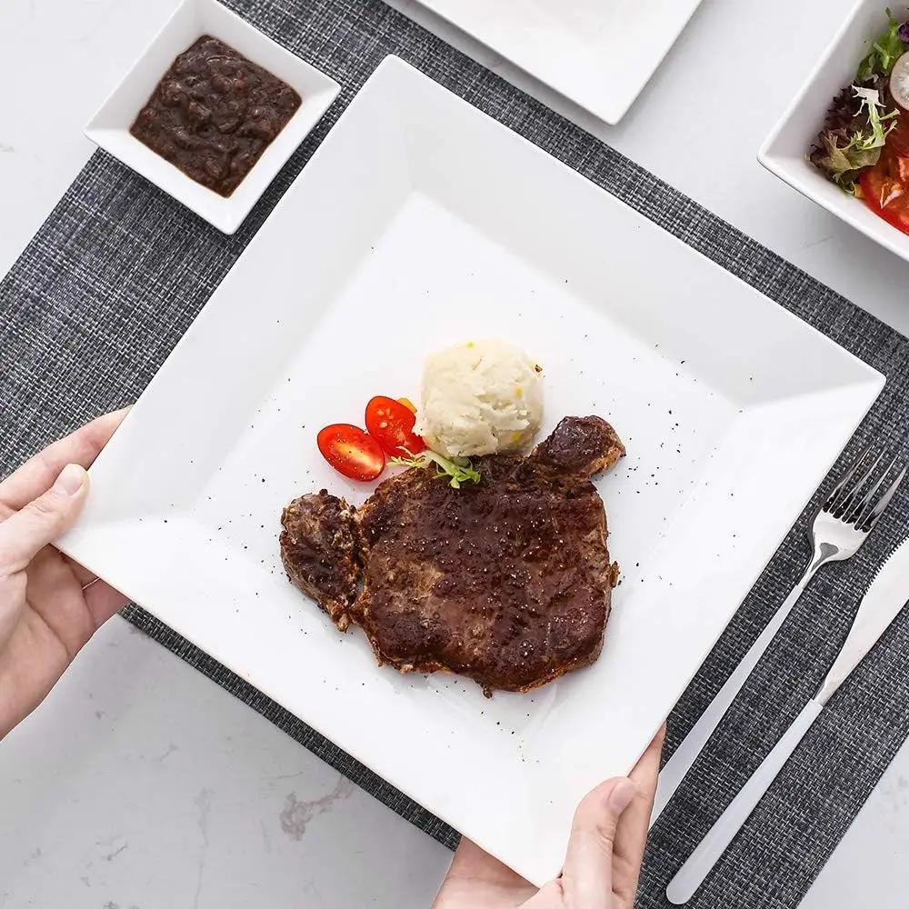 Classic Square 9.7-inch Dinner Plate Set of 3