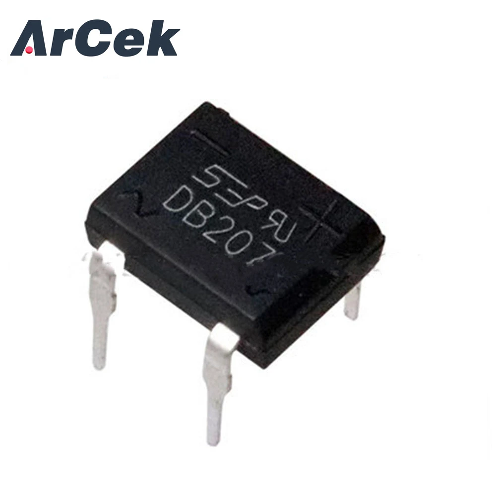 10pcs/lot Diode Bridge Retifica DB207 DIP-4 DB207S DIP4 2A 1000V Power Diode Rectifier 1000v Electronic Components