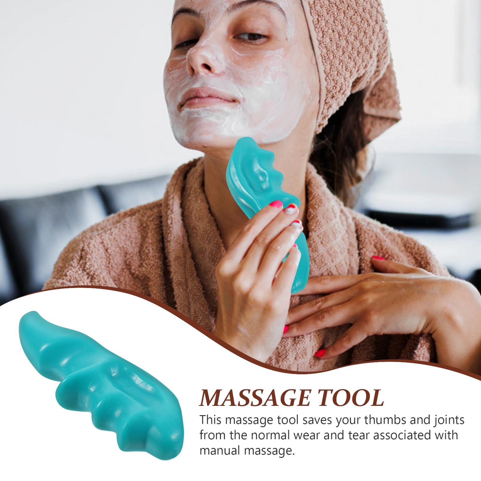 딥 티슈 마사지 도구 엄지 보호 마사지기 손잡이 트리거 포인트 마사지 도구 (자기 및 타인 통증 완화용)