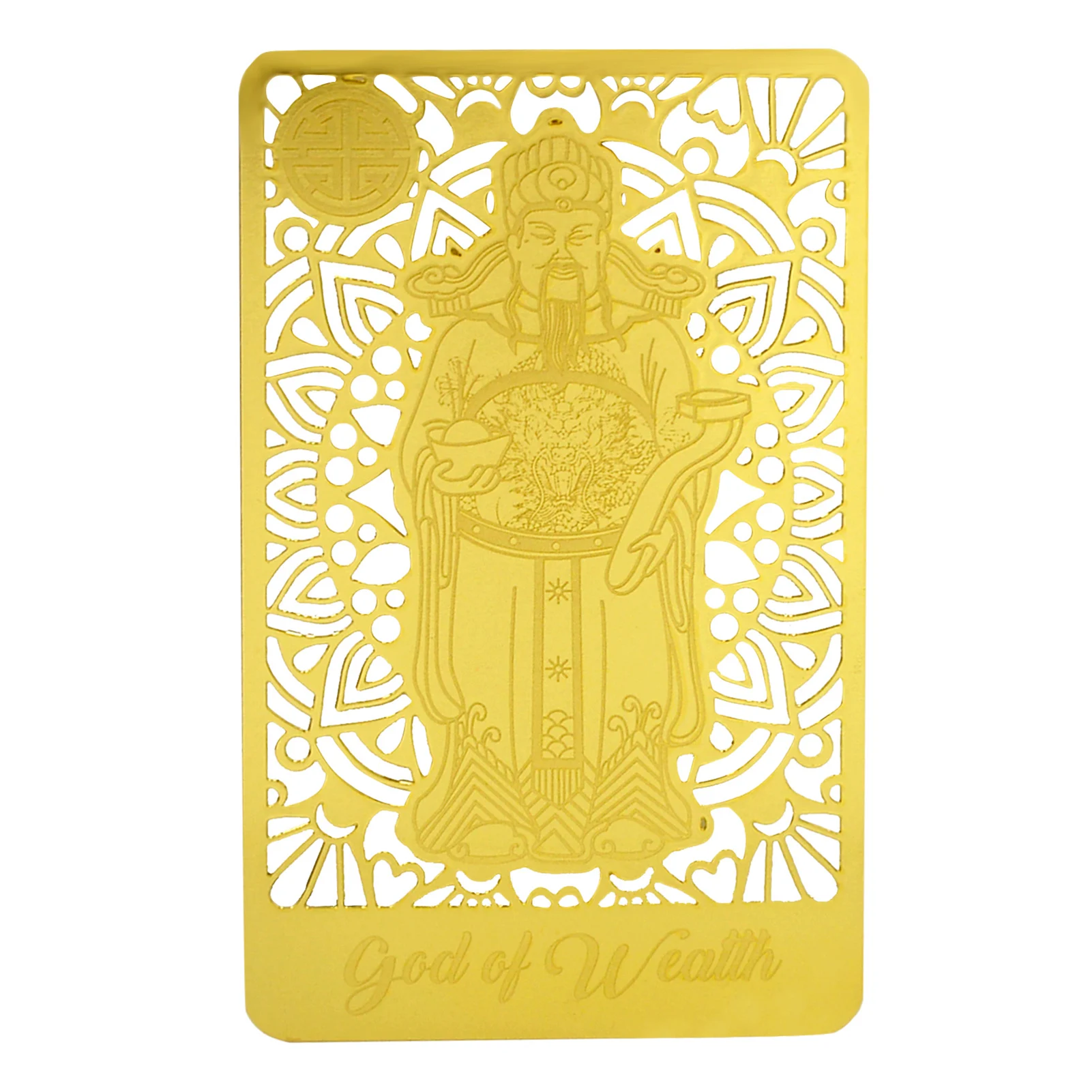 LUK Gods Gold Card to Attract Health, Wealth and Happiness Amulet