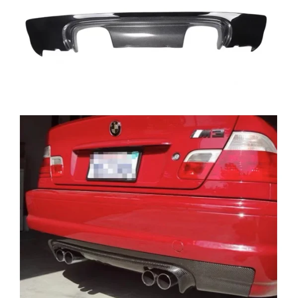 For Bmw E46 M3 csl style Carbon Fiber rear  Bumper Lip