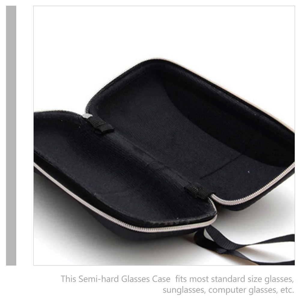 

3Pcs Eyeglasses Case Semi-Hard Lightweight Travel Zipper Compact Portable Sunglasses Protector Holder Glasses Case