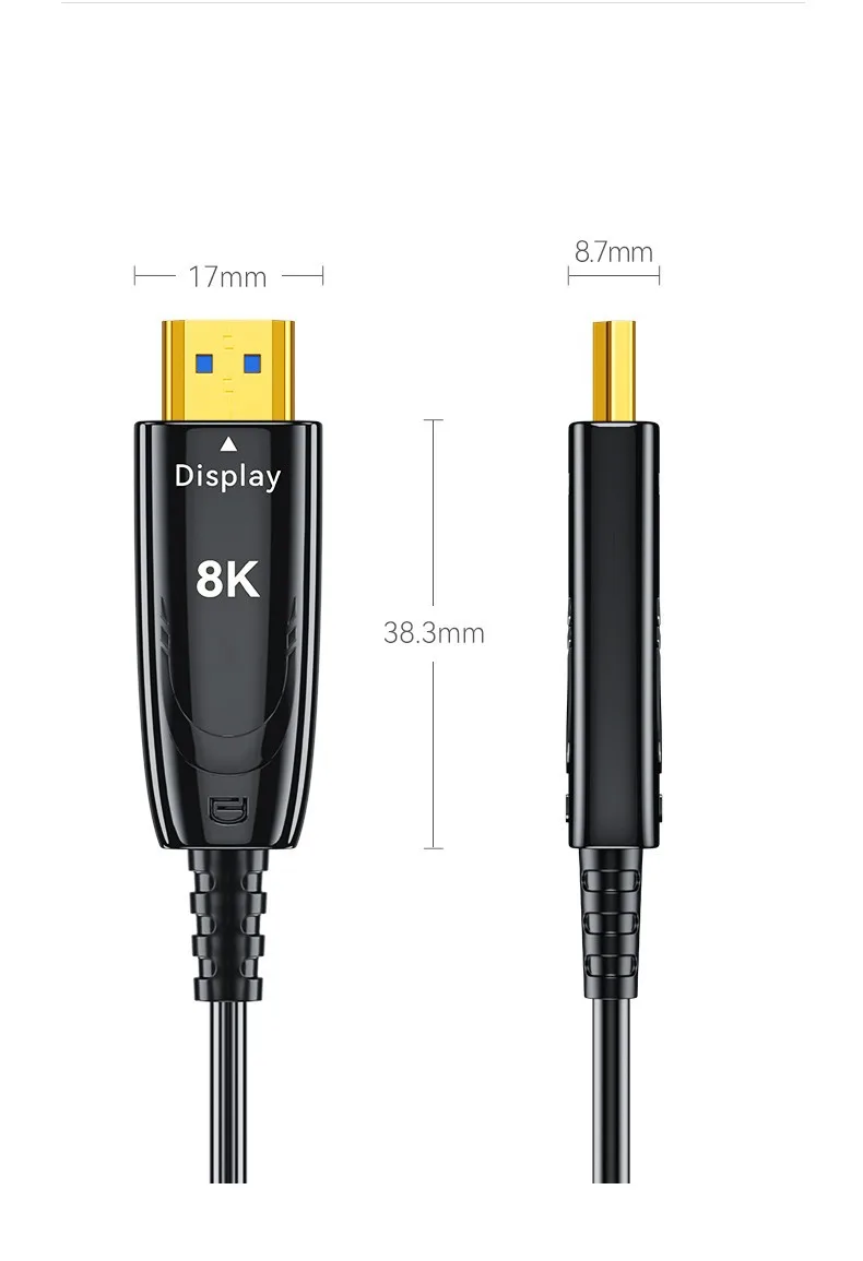 

Оптический оптоволоконный кабель HDMI 2.1 8K 50M 48Gbps 8K 4K 2K 3D HDR PVC HDMI Волоконный видео-аудио кабель для PS4/5 PRO SWITCH