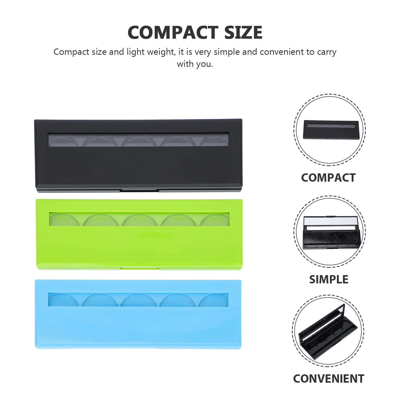 3 Pcs Eye Shadow Box Cosmetics Sub Container Makeup Storage Case Eyeshadow Plastic Organizer Child