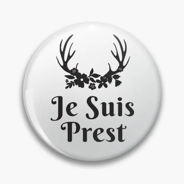 Outlander Je Suis Prest  Soft Button Pin Metal Gift Brooch Creative Clothes Jewelry Lapel Pin Hat Funny Women Cartoon Badge Cute